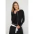 TRENDYOLMİLLA Dames Zwart Effen Lang, Getailleerd Blouses