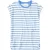 Closed Crew Neck Cap Sleeve T-shirts Chambray Blue