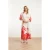 Smashed Lemon 25058 off white flowy maxi jurk met helder palm print |