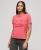 Superdry Vrouwen Archive T-shirt met Kiss-print en Relaxte Pasvorm Roze