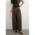 TOPSHOP wide leg gestreepte casual broek – donkerbruin