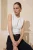 TRENDYOLMİLLA Dames Ecru Effen Mouwloos Getailleerd Blouses