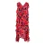 Biba Maxijurk met bloemenprint en ruches voor dames (Rood, Zwart)