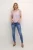 Blouse met korte mouwen Straight fit Deauville Mauve rose