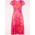 Andi Floral swing jurk in roze en oranje