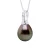 Hanger Prestige Wit Goud 375 & Diamant 0,03 Ct – Echte Gecultiveerde Tahiti Parel Peer 10-11 mm