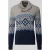 MCNEAL Slim fit gebreide pullover van katoenmix met schipperskraag