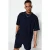 TRENDYOL MAN Heren Donkerblauw Effen Kort Oversized T-shirts