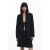 Desigual gebloemde regular blazer zwart