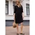Street One Studio Dames Knielange jurk met borduursel in Zwart