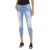 Damespiratenbroek met versleten effect van elastische stof 10DB50294