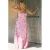 Bolina Island gebloemde maxi jurk roze