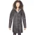 Dames zwarte shearling duffelcoat met capuchon-Lille