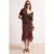 TRENDYOLMİLLA Dames Bruin Paisley Midi Asymmetrisch Rokken