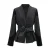 Bi-materiaal blazer met geknoopte riem
