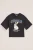 WE Fashion – Meisjes T-shirt met print – Regular fit – Donkergrijs – Katoen –