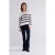 Summum Woman Striped Sweater Soft Viscose Polyamide Knit Ivory