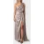 GUESS Aretha Draped Long D Velvet Taupe