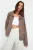 TRENDYOLMİLLA Dames Bruin Effen Lang Oversized Vesten