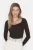 TRENDYOLMİLLA Dames Bruin Effen Lang Getailleerd Blouses
