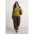 Trendyol Curve Dames Groen Effen Lang Getailleerd Grote maten Blouses