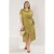 Trendyol Curve Dames Kaki Effen Midi Lang Casual Blousejurk Grote maten Jurk