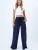 Trend Alaçatı Stili Broek  donkerblauw