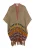 usha Gebreide poncho Dames Lichtbeige veelkleurig