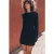 Mikuta The Black Knitted Low Back Longsleeve Dress Black