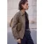 TRENDYOLMİLLA Dames Kaki Geruit Lang Oversized Winter Jassen