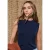 Top in Silk-Look met coltrui