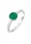 ELLI PREMIUM Ring ‘Edelstein’  jade groen / zilver