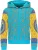 Carlo Colucci Sweatshirt ‘Colavitti’  kobaltblauw / lichtblauw / geel / koraal