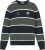 PURE PATH Sweater Striped Knit  Navy heren