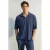 TRENDYOL MAN Heren Donkerblauw Effen Kort Oversized Poloshirts