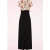 Topvintage exclusive ~ Rinda floral maxi jurk in zwart en roze