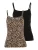 Only Petite Top ‘ONLLOVE’  ecru / donkerbeige / zwart