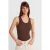 Geribbelde Mouwloze Cami Blouse