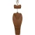 Honeyz Midi-jurk met halternek en mesh-details voor dames, met strakke pasvorm (Bruin)