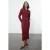 Trendyol Modest Dames Bordeaux Effen Maxi Lang Casual Recht Modest Jurken