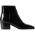 The Kooples Bottines En Cuir Vinyle Avec Zip Interieur Black