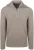 Suitable Deep Zip Pullover Boiled Wool Taupe