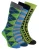 HS by Happy Socks – Heren 3-Pack Klassieke Structuur Dress Socks – Target (Groen)