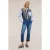 Motivi Striped Shirt With Plumetis Tulle Light Blue