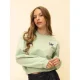 LOOXS 10sixteen sweater met backprint mintgroen
