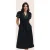 Lainey Floral Vine midi jurk in zwart