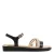 Graceland leren sandalen zwart/goud