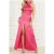 GUESS Gessy Halter Maxi Dress Jealous Pink