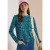 Shirt met boothals en patchworkpatroon