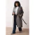 Trendyol Curve Dames Grijs Effen Lang Regular fit Grote maten Jassen